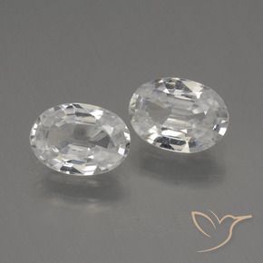 Gemas de Circón Blanco natural de 2.20 ct, Ovalada, VS