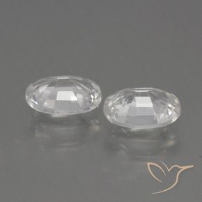 Gemas de Circón Blanco natural de 2.20 ct, Ovalada, VS