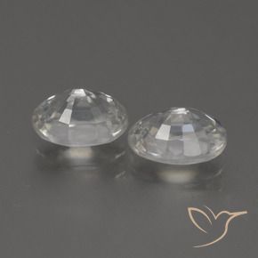 Gemas de Circón Blanco cálido natural de 2.65 ct, Ovalada, VVS-VS