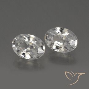 Gemas de Circón Blanco cálido natural de 2.31 ct, Ovalada, VS