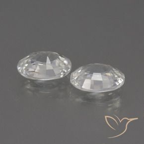 Gemas de Circón Blanco cálido natural de 2.31 ct, Ovalada, VS