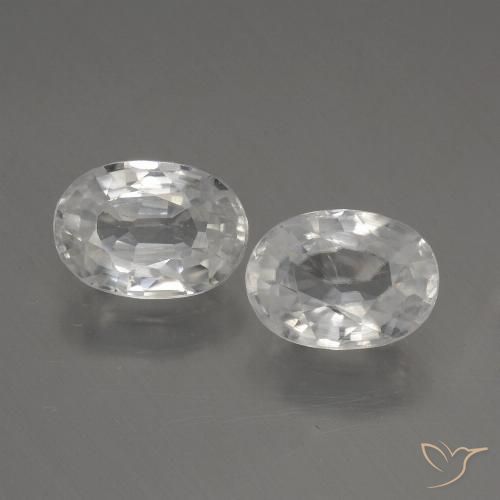 2.43ctw Natural Blanco cálido Circón, Ovalada, VVS-VS