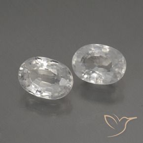 Gemas de Circón Blanco cálido natural de 2.43 ct, Ovalada, VVS-VS