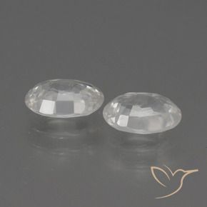 Gemas de Circón Blanco cálido natural de 2.43 ct, Ovalada, VVS-VS