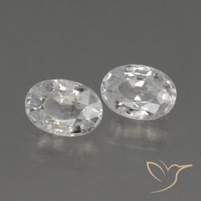 Gemas de Circón Blanco natural de 2.55 ct, Ovalada, VS