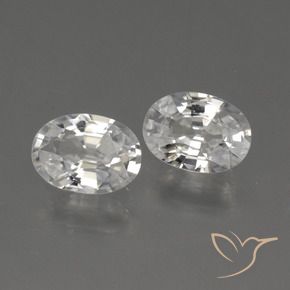 Gemas de Circón Blanco natural de 2.18 ct, Ovalada, VS