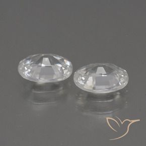 Gemas de Circón Blanco natural de 2.18 ct, Ovalada, VS