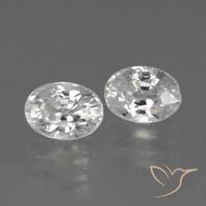 Gemas de Circón Blanco natural de 2.94 ct, Ovalada, VVS-VS
