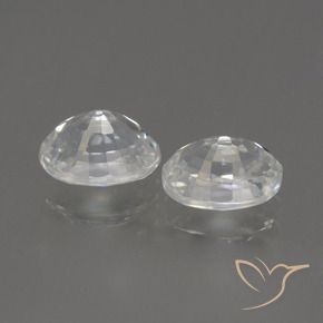 Gemas de Circón Blanco natural de 2.94 ct, Ovalada, VVS-VS