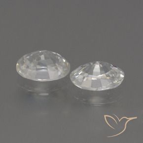 Gemas de Circón Blanco natural de 2.46 ct, Ovalada, VS