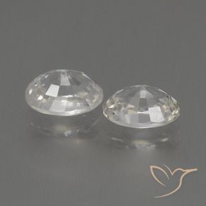 Gemas de Circón Blanco cálido natural de 2.70 ct, Ovalada, VS