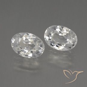 Gemas de Circón Blanco cálido natural de 2.69 ct, Ovalada, VVS-VS