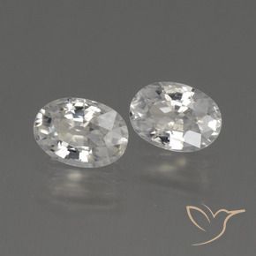Gemas de Circón Blanco cálido natural de 2.16 ct, Ovalada, VS