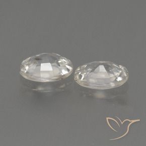 Gemas de Circón Blanco cálido natural de 2.07 ct, Ovalada, VS