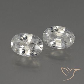 Gemas de Circón Blanco natural de 2.27 ct, Ovalada, VS