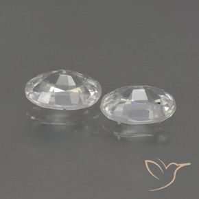 Gemas de Circón Blanco natural de 2.27 ct, Ovalada, VS