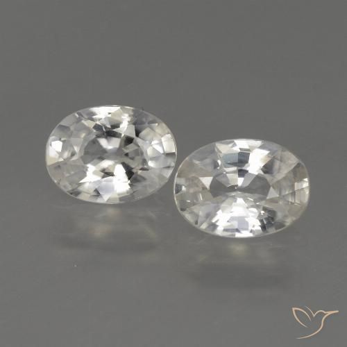 2.32ctw Natural Blanco cálido Circón, Ovalada, VVS-VS