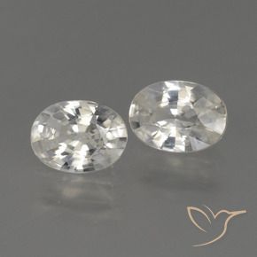 Gemas de Circón Blanco cálido natural de 2.32 ct, Ovalada, VVS-VS