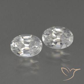 Gemas de Circón Blanco natural de 2.40 ct, Ovalada, VS