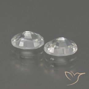 Gemas de Circón Blanco natural de 2.40 ct, Ovalada, VS
