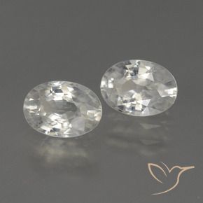Gemas de Circón Blanco cálido natural de 2.38 ct, Ovalada, VS
