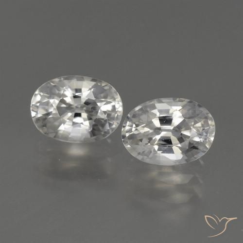 2.50ctw Natural Blanco cálido Circón, Ovalada, VVS-VS