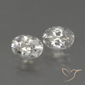 Gemas de Circón Blanco cálido natural de 2.50 ct, Ovalada, VVS-VS