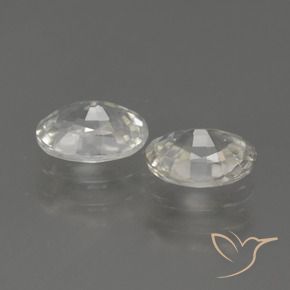 Gemas de Circón Blanco cálido natural de 2.44 ct, Ovalada, VS