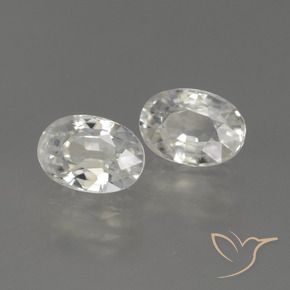 Gemas de Circón Blanco cálido natural de 2.49 ct, Ovalada, VS