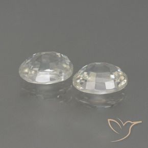 Gemas de Circón Blanco cálido natural de 2.49 ct, Ovalada, VS