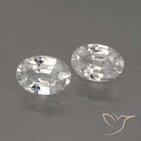 Gemas de Circón Blanco cálido natural de 2.07 ct, Ovalada, VVS-VS