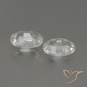 Gemas de Circón Blanco cálido natural de 2.07 ct, Ovalada, VVS-VS