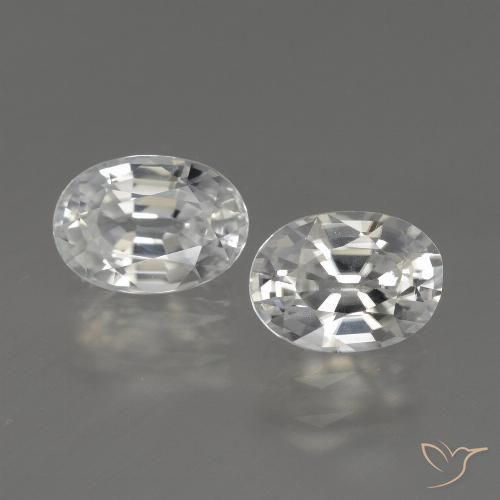 2.56ctw Natural Blanco cálido Circón, Ovalada, VVS-VS