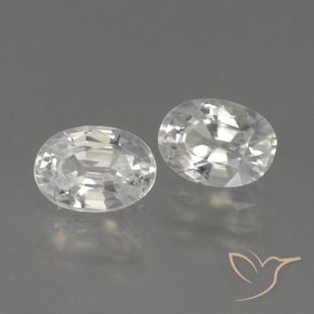 Gemas de Circón Blanco cálido natural de 2.56 ct, Ovalada, VVS-VS