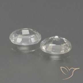 Gemas de Circón Blanco cálido natural de 2.56 ct, Ovalada, VVS-VS