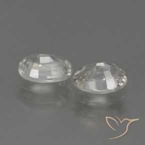 Gemas de Circón Blanco cálido natural de 2.36 ct, Ovalada, VS