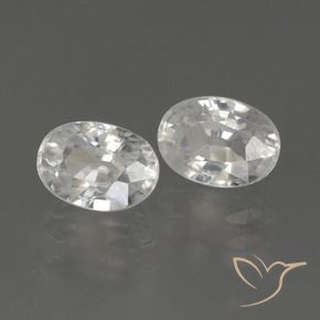 Gemas de Circón Blanco cálido natural de 3.20 ct, Ovalada, VS