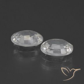 Gemas de Circón Blanco natural de 2.38 ct, Ovalada, VVS