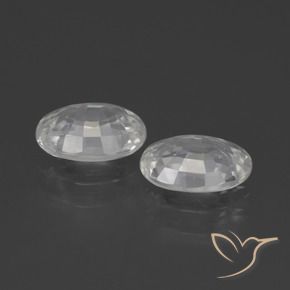 Gemas de Circón Blanco natural de 2.27 ct, Ovalada, VVS