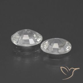 Gemas de Circón Blanco natural de 2.26 ct, Ovalada, VS