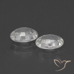Gemas de Circón Blanco natural de 2.25 ct, Ovalada, VVS-VS