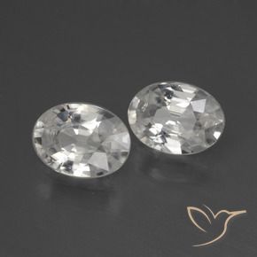 Gemas de Circón Blanco natural de 2.24 ct, Ovalada, VVS