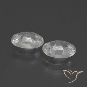 Gemas de Circón Blanco natural de 2.24 ct, Ovalada, VVS
