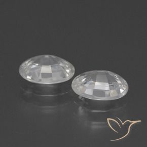 Gemas de Circón Blanco natural de 2.39 ct, Ovalada, VS