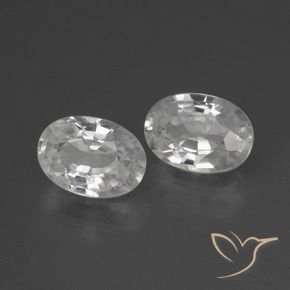 Gemas de Circón Blanco natural de 2.10 ct, Ovalada, VS