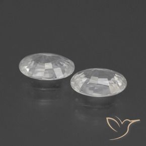 Gemas de Circón Blanco natural de 2.10 ct, Ovalada, VS