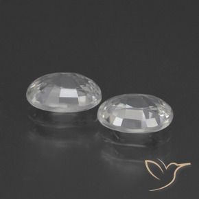 Gemas de Circón Blanco natural de 2.39 ct, Ovalada, VVS-VS