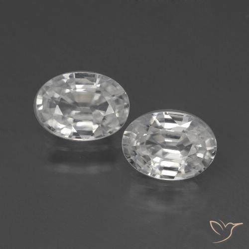 2.35ctw Natural Blanco cálido Circón, Ovalada, VVS