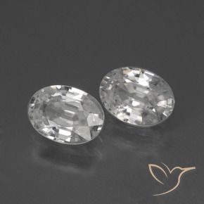 Gemas de Circón Blanco cálido natural de 2.35 ct, Ovalada, VVS