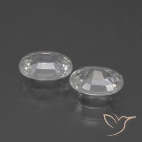 Gemas de Circón Blanco cálido natural de 2.35 ct, Ovalada, VVS